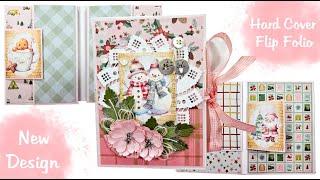 New Design Hard Cover Christmas Flip Book Easy to Make Tutorial Polly's Paper Studio