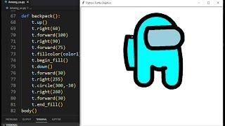 Draw Among us | Full Python Code||Python Turtle