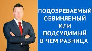 Подозреваемый, обвиняемый или подсудимый в чем разница