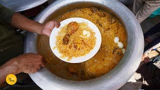 100 Kg Kolkata Chicken Biryani Making In Patna Rs. 100/- Only l Bihar Street Food