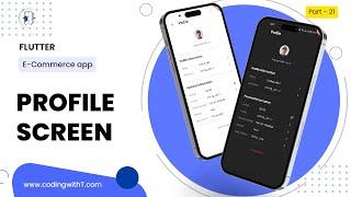 Flutter Profile Screen UI Design | Flutter eCommerce App