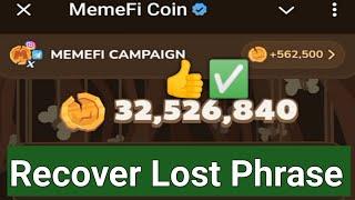 How to recover Memefi phrase | How to recover Memefi secret keys