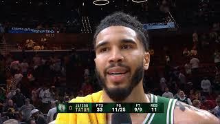 Jayson Tatum PostGame Interview | Cleveland Cavaliers vs Boston Celtics