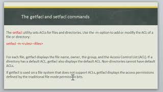 Linux Administration: Session 7.2 - Access Control Lists or ACLS