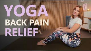 ASMR Easy Yoga BACK PAIN RELIEF for EVERYONE with upper and lower back pain | soft-spoken