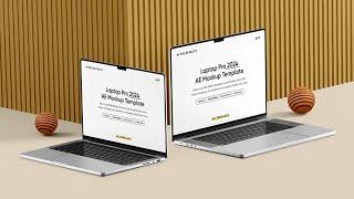 Macbook Pro M4 Screen Mockup Video - After Effects Template