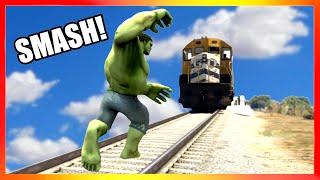 Can HULK STOP THE TRAIN in GTA Games? (GTA 3 → GTA 5)