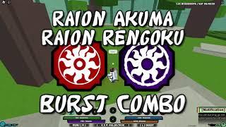 RAION AKUMA AND RAION RENGOKU COMBO | Shindo Life