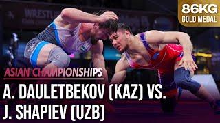 Azamat DAULETBEKOV (KAZ) vs. Javrail SHAPIEV (UZB) | '24 Asian Championships | Gold Medal | FS 86Kg