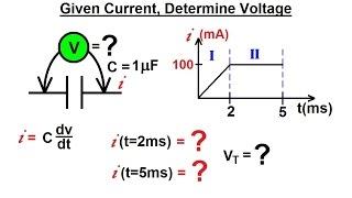 Electrical Engineering: Ch 6: Capacitors (16 of 26) Given Current, Determine Voltage=?