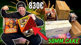 XXL [F3 & F2]  830€ SILVESTER FEUERWERK UNBOXING | 50MM CAKES ! Neumann Feuerwerk