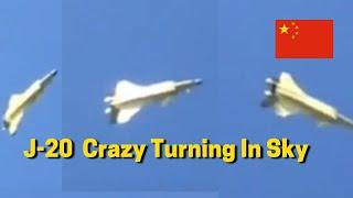 J-20 fighter crazy maneuver, does it turn faster than F-16? Chinese stealth jet flight demo