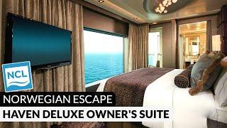 Norwegian Escape | Haven Deluxe Owner's Suite with Large Balcony Full Tour & Review 4K | NCL Cruises