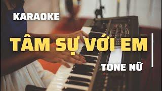 Karaoke Tâm Sự Với Em - Giọng Nữ - C#m ( Đô Thăng Thứ ) - Live Music