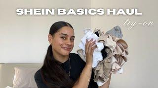 shein basics try-on haul | 2024 capsule wardrobe