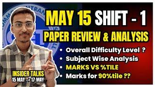 MHT-CET 15 May Shift 1  Hard Paper ?? 90+ %tile  Paper Review and Analysis | MHT CET 2024