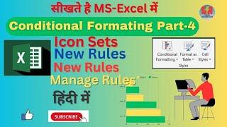 how to use conditional formating in excel I icon sets in excel I manage rules in excel I new rules I