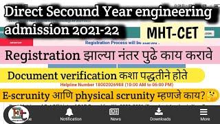 After registration process DSE Admission 2021-22|E-scrunity&physical-scrunity MHCET Admissionshedule