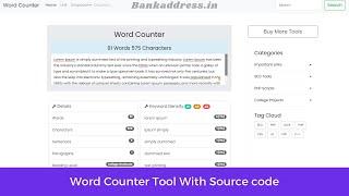 Word Counter Tool With Source Code | Check Grammar, Keywords & more