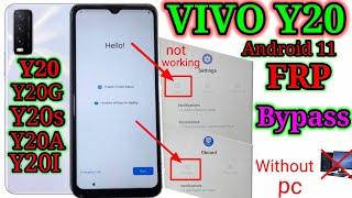 Vivo V2021 FRP Bypass || Vivo Y20G/Y20A/Y20S/Y20I/ Google Account Unlock Android 11|Without PC 2022