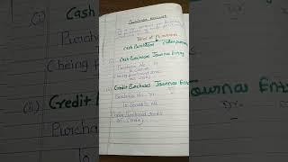 Journal Entry of Cash Purchase / Credit Purchase #short #accounts #class11th