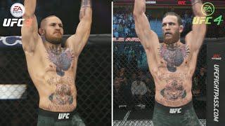 UFC 3 vs UFC 4 | 4k 60fps Side by Side Graphics Comparison | Xbox One X Gameplay