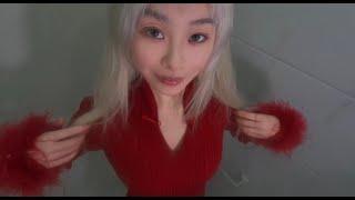 ASMR *girl in red* fabric scratching,etc