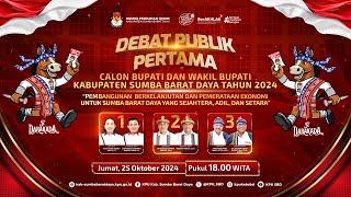 LIVE : DEBAT PUBLIK PERTAMA CALON BUPATI DAN WAKIL BUPATI KABUPATEN SUMBA BARAT DAYA TAHUN 2024