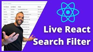 Search Filter in React JS - Filter Through Results
