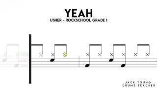 How to play Yeah  on Drums - Rockschool Grade 1