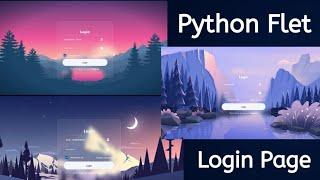 Python Flet Web Login Page design | flutter python