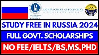 Russian Government Scholarship 2024-2025 for Bachelors, Masters, PhD No IELTS , GRE, GMAT Required