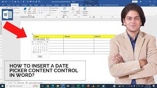 How to insert a Date Picker Content Control in Word?