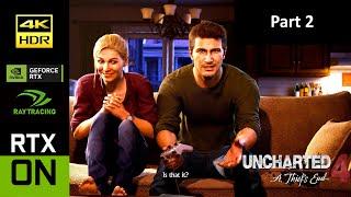 Uncharted 4 - A Thief's End - Part 2 PC 4K HDR RTX Ray Tracing enabled Ultra Settings 5.1 Channel