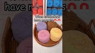 When crocheters have magnets  #hicrochet#crochet #crochetkit #learntocrochet #amigurumi #crochet