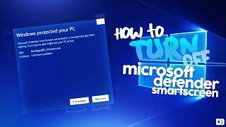 How To Disable Windows Protected Your PC (Microsoft Defender Smartscreen) //2020 (Tutorial)