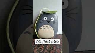 Totoro Stone Painting! #art #diy #stoneart #totoro #stonepainting #ghibli #studioghibli #diydecor