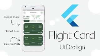 Flutter UI Design | Dotted Curve, Dotted Line, Clip Path, Custom Paint | Flight Cards UI.
