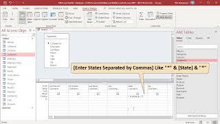 How to create a parameter prompt that accepts multiple values in MS Access - Office 365