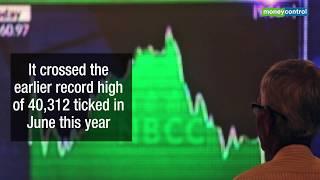 BSE Sensex hit fresh record high at 40,328.89 in the early opening hours on Oct. 31