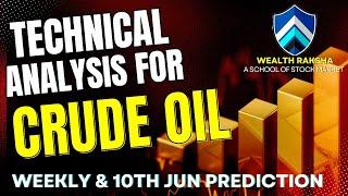 Crude Oil Prediction for 10th Jun Monday || Crude Oil  Analysis || MCX Crude Oil News #wealthRaksha