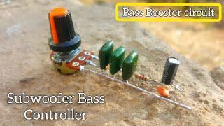 How to make heavy bass controller circuit | Diy low pass filter circuit without transistor or ic.