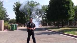 APD SWAT Officer Throws Flash Bang Grenade
