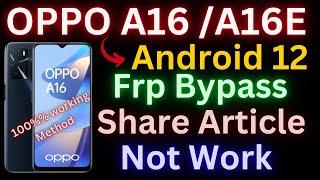 Share article Not Working Fix All OPPO FRP Bypass Android 12 Without PC | Google Account Unlock 2025