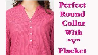 Perfect round collar with, Perfect 'V' placket ,with English subtitles part 2 EMODE