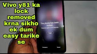 VIVO Y81 pin&pattern lock removed krne ka free tool FRP Bypass trick 100%working  solution