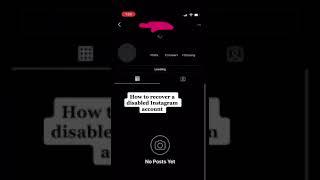 how to recover instagram account #instagram #youtube #accountrecovery #disabled #viralvideo #viral