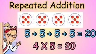 REPEATED ADDITION 3+3+3+3_Relate Multiplication & Addition_3RD Grade #multiply #mathbymsramirez
