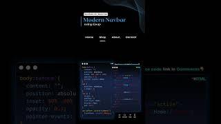 Modern Navbar #html#css#js#modern#navbar#animation