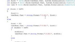 C# Hex Counter the Easy Way